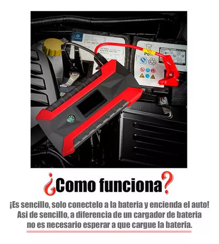 Arrancador de Bateria de Auto Portatil +Compresor