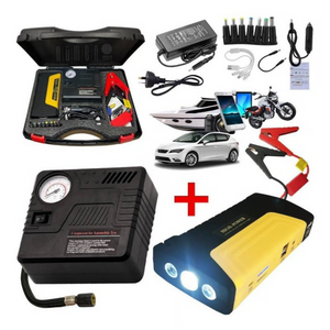 Arrancador de Bateria de Auto Portatil +Compresor