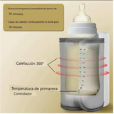 calentador de biberón, con pantalla de temperatura de 6 niveles y batería recargable