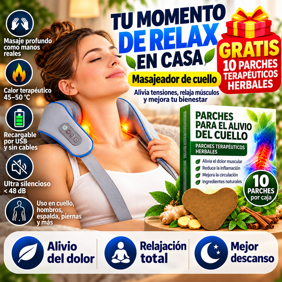 Masajeador Recargable de Cuello y Hombros
