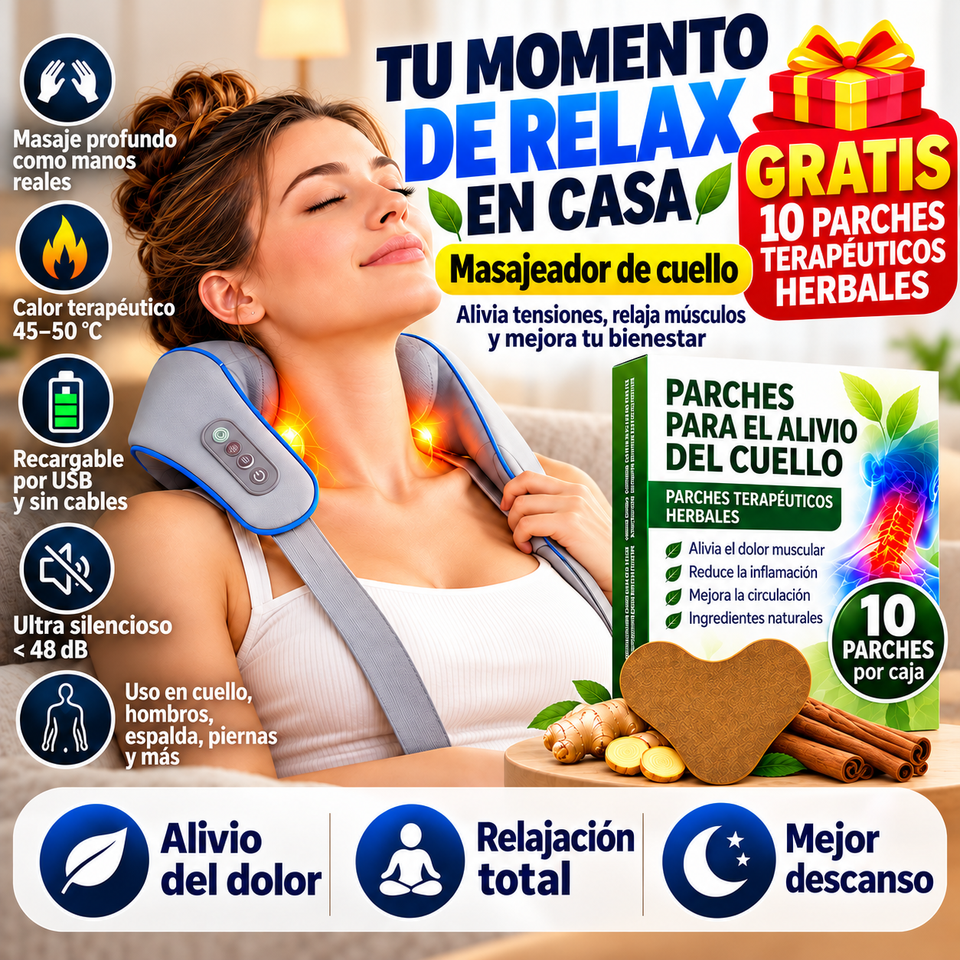 Masajeador Recargable de Cuello y Hombros