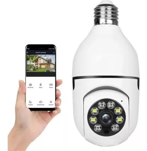 Cámara Foco Espía Full HD con Micrófono Wifi 360° Visión Nocturna - Promart